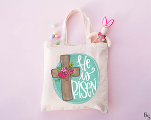 He Is Risen Floral Cross #BS2736