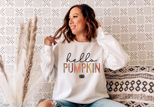 Hello Pumpkin Half Leopard Letters #BS2332