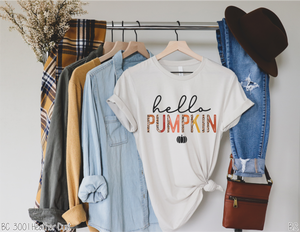 Hello Pumpkin Half Leopard Letters #BS2332