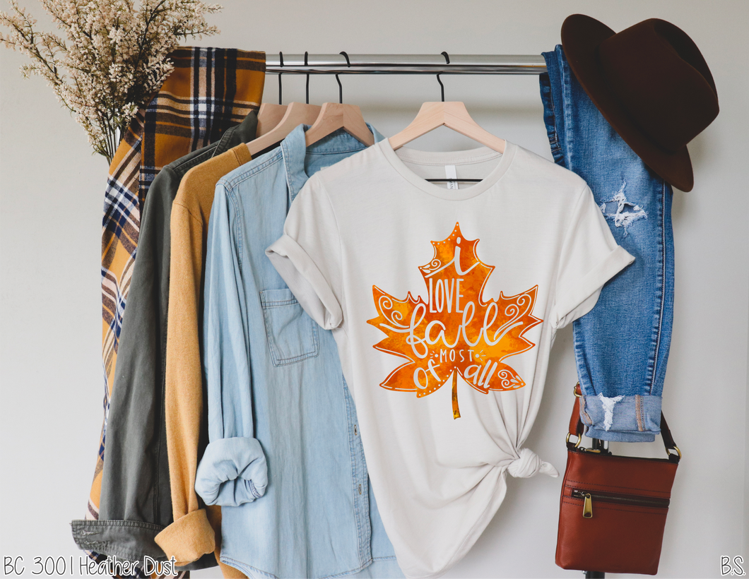 I Love Fall Most Of All Leaf #BS2274