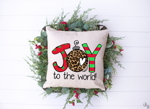 Joy To The World Leopard Polka Dot Stripes #BS3753