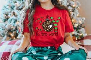 Joy To The World Leopard Polka Dot Stripes #BS3753