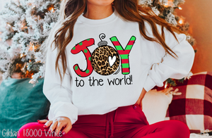 Joy To The World Leopard Polka Dot Stripes #BS3753