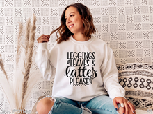 Load image into Gallery viewer, Leggings Leaves And Lattes Please One Color #BS2216
