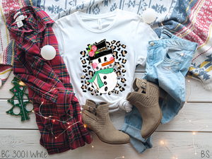 Leopard Background Snowman #BS933