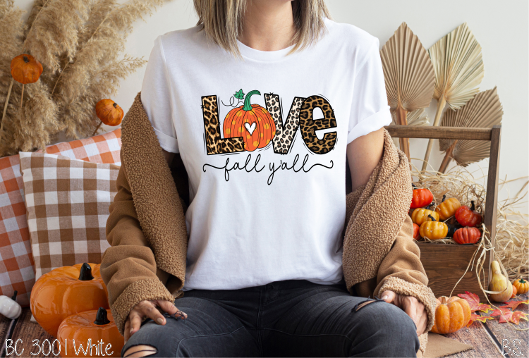 Leopard Love Fall Y'all With Pumpkin #BS3644