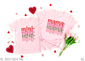Mama And Mini Valentine's Day Leopard Stacked #BS2590-91