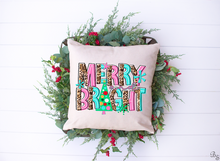 Load image into Gallery viewer, Merry &amp; Bright Christmas Tree Leopard Letters #BS3757
