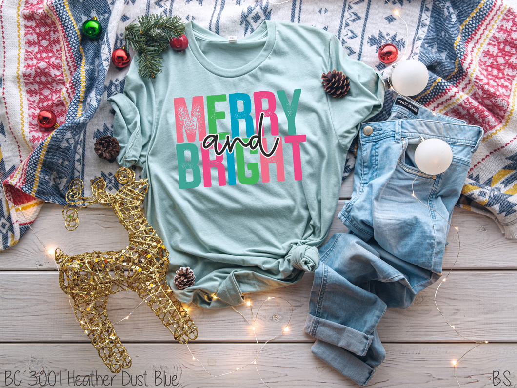 Merry And Bright Colorful Lettering #BS2326