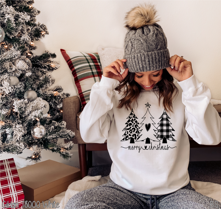 Merry Christmas Tree Trio One Color #BS3767