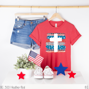 Patriotic Brush Stroke Cross #BS3201