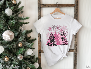 Pink Leopard Christmas Trees #BS2324