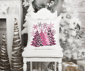 Pink Leopard Christmas Trees #BS2324