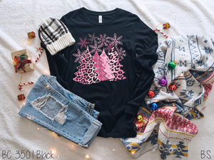 Pink Leopard Christmas Trees #BS2324