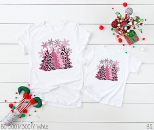 Pink Leopard Christmas Trees #BS2324