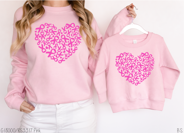 Pink Ribbon Heart #BS3745