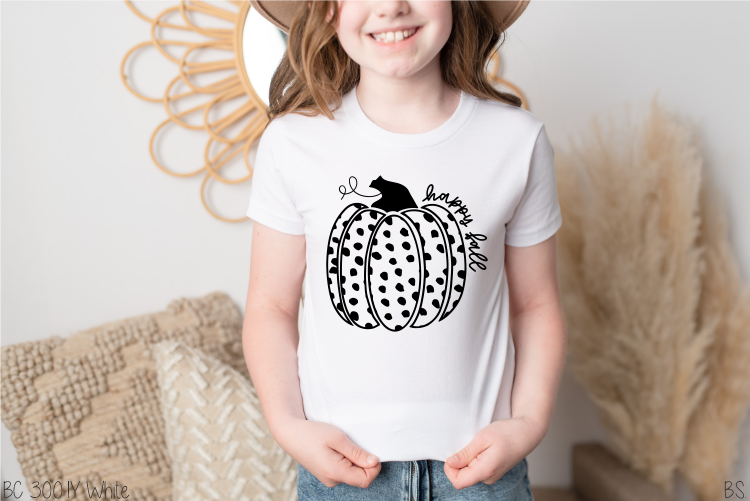 Youth Polka Dot Happy Fall Pumpkin #BS3732YOUTH