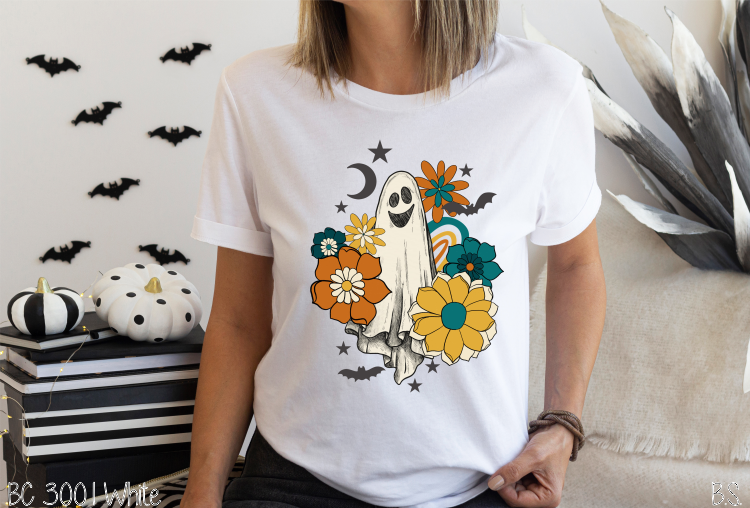 Retro Batty Floral Ghost #BS3638