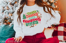 Load image into Gallery viewer, Retro Christmas Thick Thighs Christmas Vibes #BS3926
