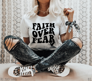 Retro Faith Over Fear With Heart #BS2939