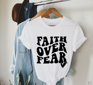 Retro Faith Over Fear With Heart #BS2939