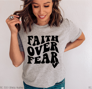 Retro Faith Over Fear With Heart #BS2939