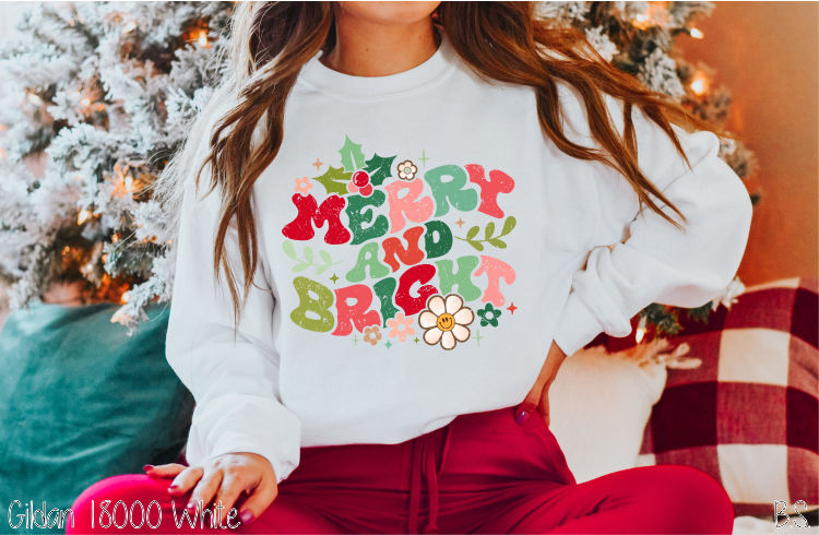 Retro Merry & Bright Groovy Floral #BS4008