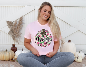 Rose Pattern Thankful Pumpkin #BS3613
