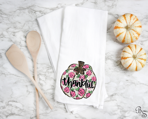 Rose Pattern Thankful Pumpkin #BS3613