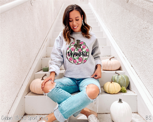 Rose Pattern Thankful Pumpkin #BS3613