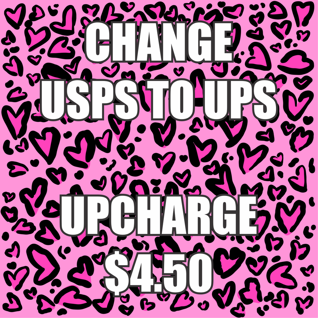 Fee For Upgrading USPS To UPS On Existing Orders