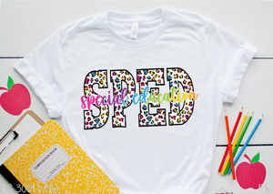 SPED Bright Leopard Letter #BS3407