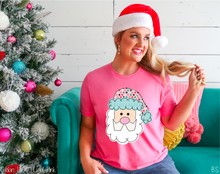 Load image into Gallery viewer, Santa Polka Dot Hat Pink &amp; Blue #BS2390
