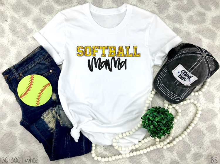 Softball Mama Stitch Glitter #BS5121