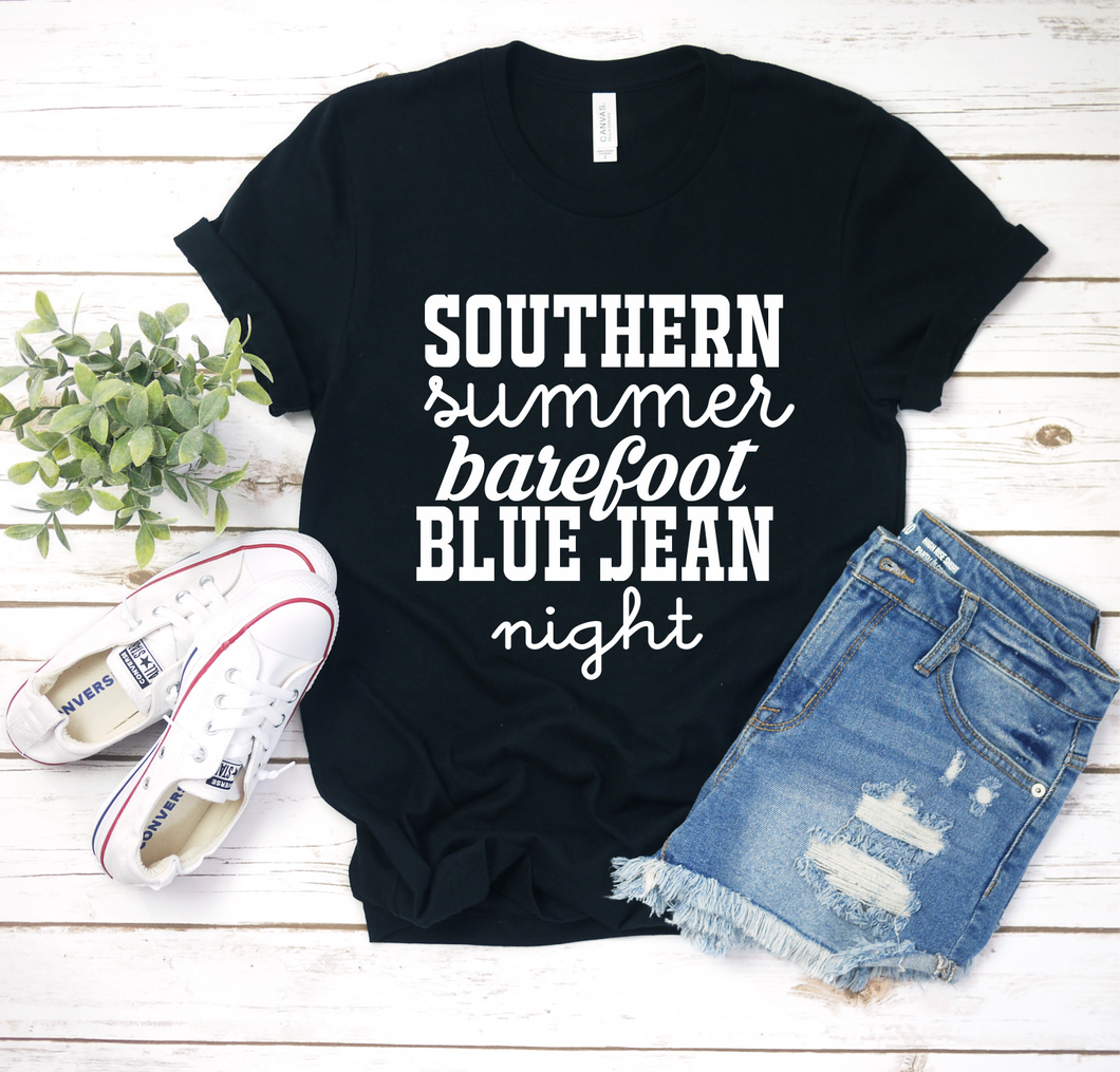 Southern Summer Barefoot Blue Jean Night #BS571