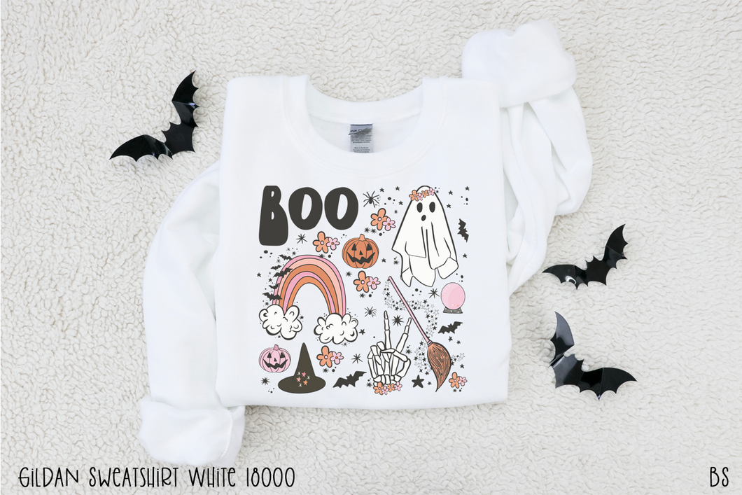Boo Ghosts Halloween Collage #BS3480