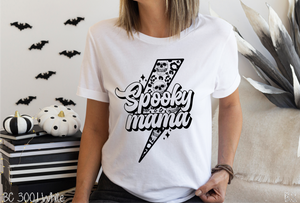 Spooky Mama Skull Leopard Lightning Bolt #BS3418