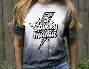 Spooky Mama Skull Leopard Lightning Bolt #BS3418