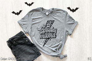 Spooky Mama Skull Leopard Lightning Bolt #BS3418