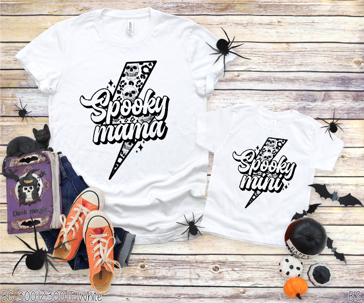 Spooky Mama Skull Leopard Lightning Bolt #BS3418