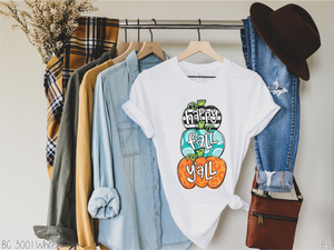 Stacked Happy Fall Y'all Pumpkins #BS2223