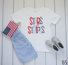 Load image into Gallery viewer, Stars And Stripes Doodle Letters #BS3138
