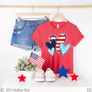 Stars And Stripes Hearts #BS1709