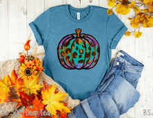 Load image into Gallery viewer, Teal Leopard Pumpkin #BS123
