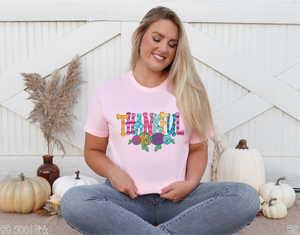 Thankful Colorful With Flowers #BS2396