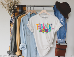 Thankful Colorful With Flowers #BS2396