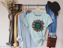 Load image into Gallery viewer, Turquoise Leopard Sunflower #BS3715
