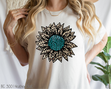 Load image into Gallery viewer, Turquoise Leopard Sunflower #BS3715
