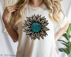 Turquoise Leopard Sunflower #BS3715