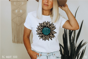 Turquoise Leopard Sunflower #BS3715